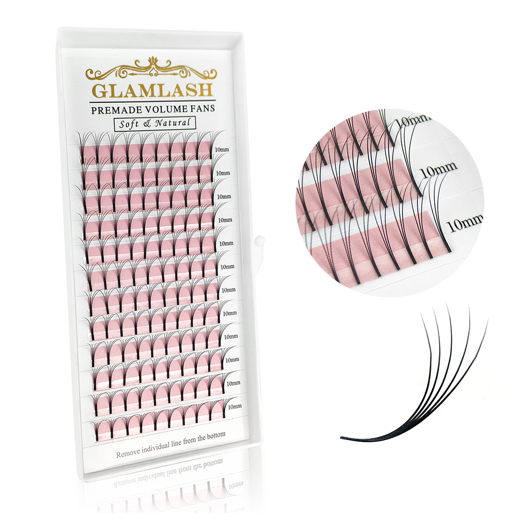 Eyelash Extension Korea Natural - GLAMLASH 2D-6D vorgefertigte Volumenfächer mit langem