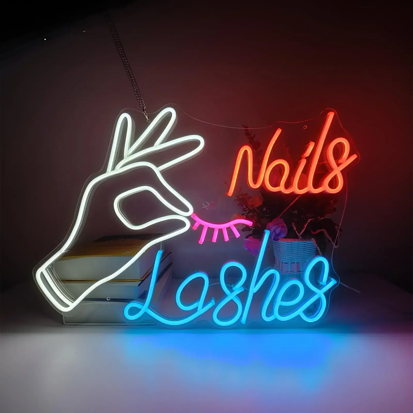 Eyelash Extension Logo - LED-Neonschild für Nagelwimpern für Schlafzimmerdekoration, einzigartiges