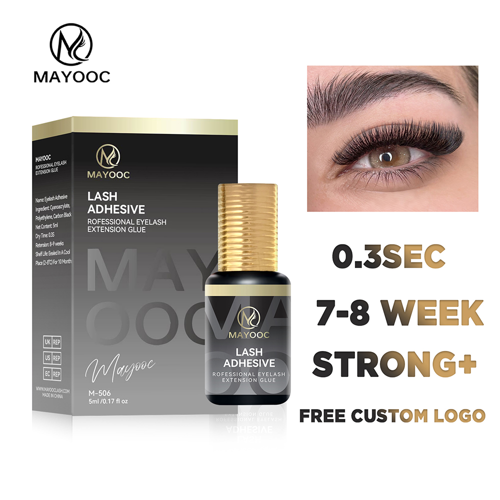 Eyelash Extension Logo - MAYOOC 0,3 Sek. Wimpernverlängerungskleber, schnell trocknend,