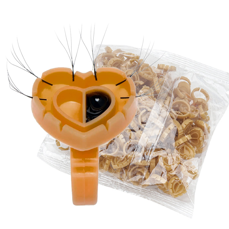 Eyelash Extension Adhesive - 500 Stück Kleberringe für Wimpernverlängerung, Wimpernkleber-Halter
