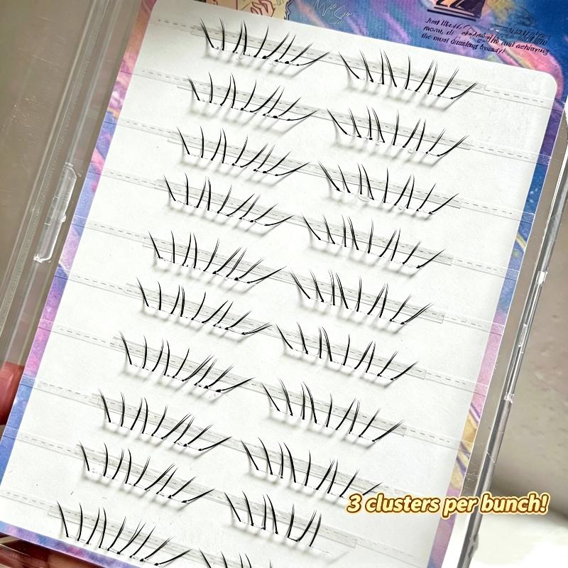 Eyelash Extension Adhesive - Natürliche Comic Lower Lash Extension Cluster-Set