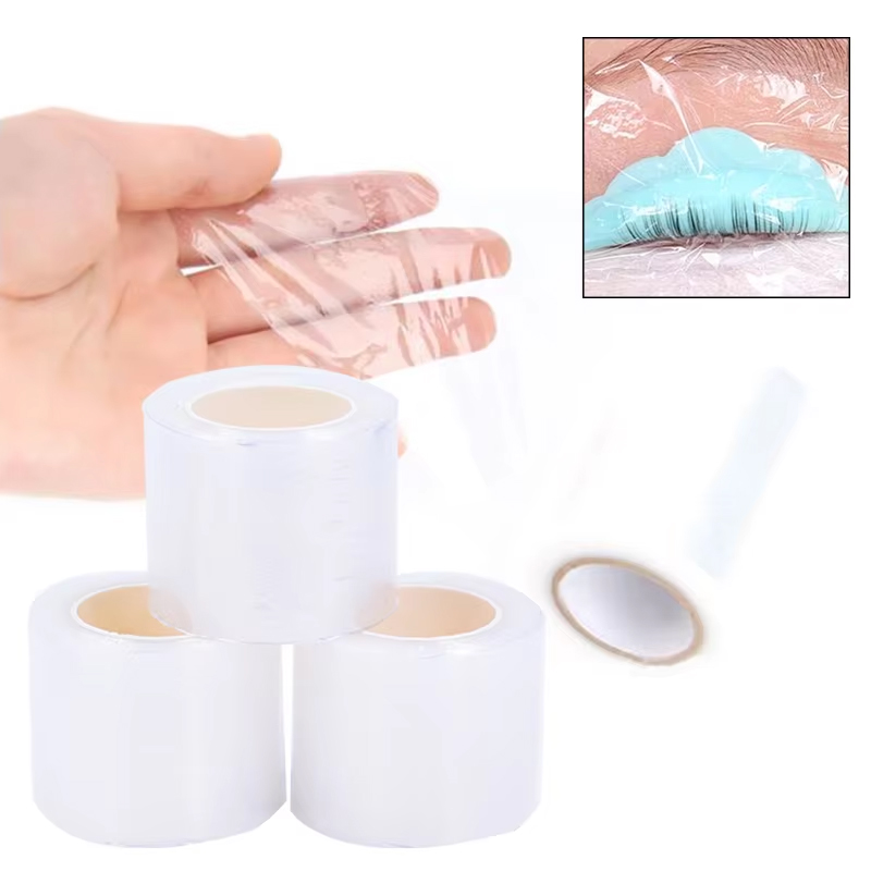 Eyelash Extension Examples - 200m/Rolle Transparente Make-up-Folie für Lippen, Augenbrauen,
