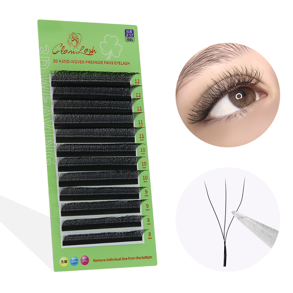 Eyelash Extension Yelix - GLAMLASH W-Form Wimpernverlängerung 3D4D5D Vorgefertigte Volumen-Fächerwimpern