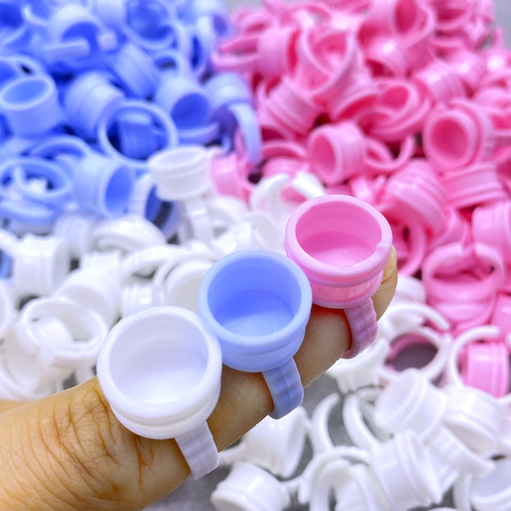 100Pcs Einweg Kleber Ring Tass – Eyelash Extension Examples Bewertung und Preis
