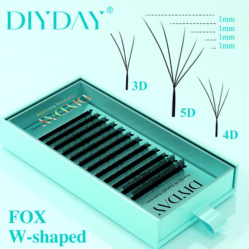 DIYDAY Foxy W-förmige 3D 4D 5D – Eyelash Extension Volume Cat Eye Bewertung und Preis
