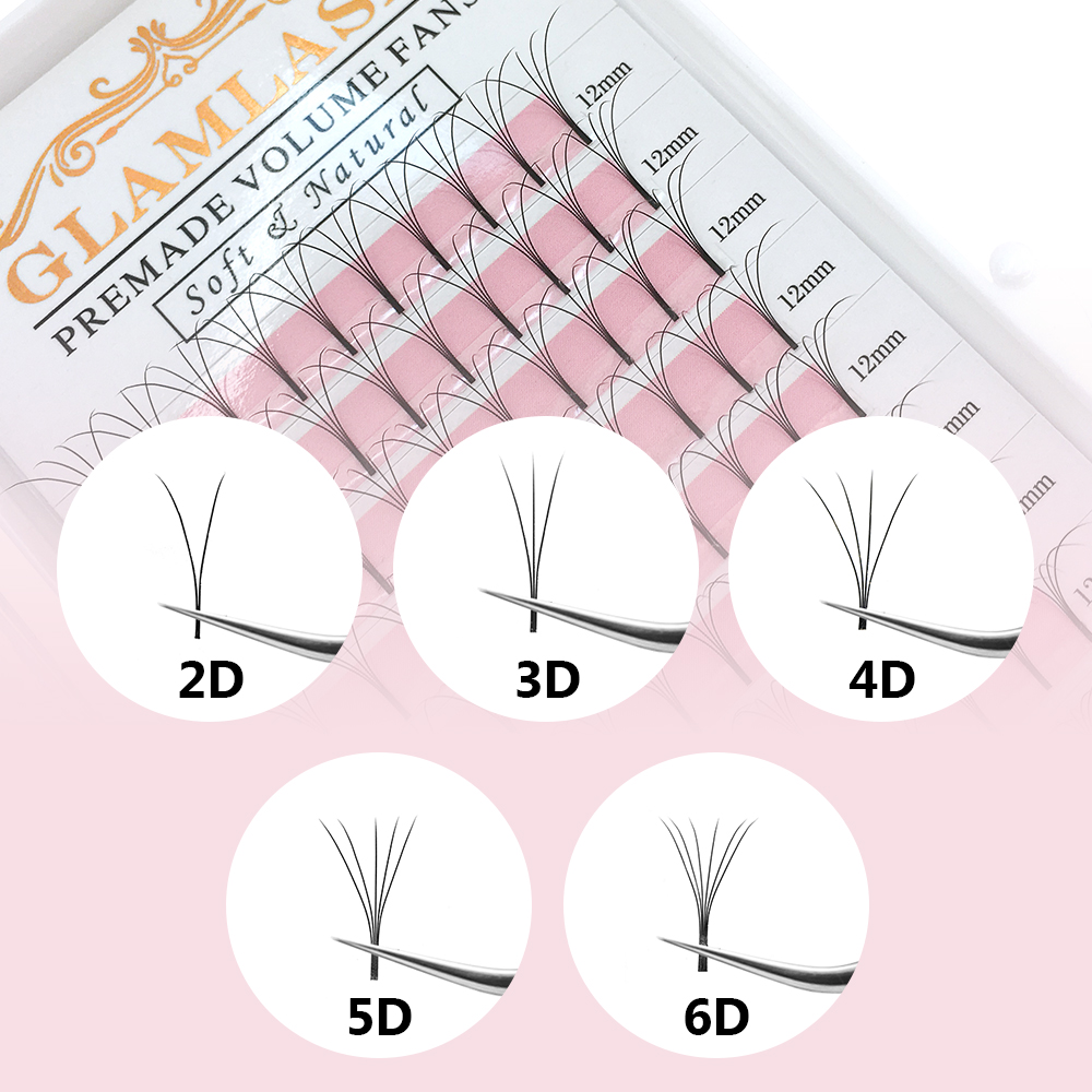 GLAMLASH 2D-6D vorgefertigte V – Eyelash Extension Korea Natural Bewertung und Preis