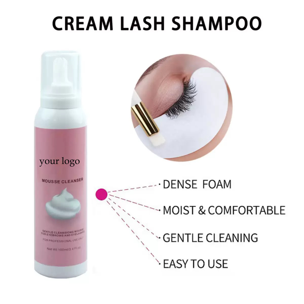 Maßgeschneidertes Schlagsahnei – Eyelash Extension Logo Bewertung und Preis