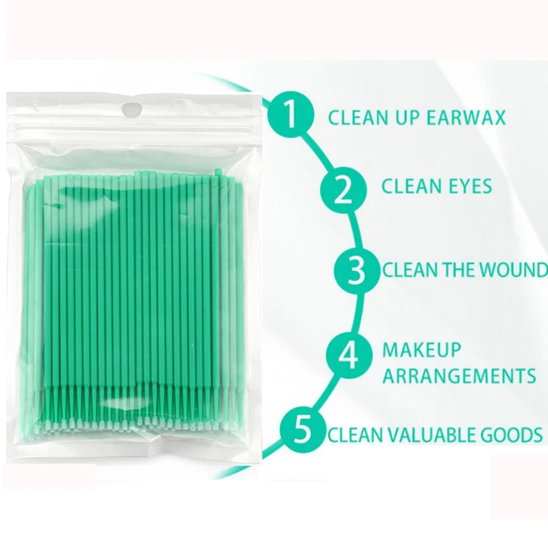 50/100PCS Einweg Micro Pinsel  – Eyelash Extension Remover Bewertung und Preis