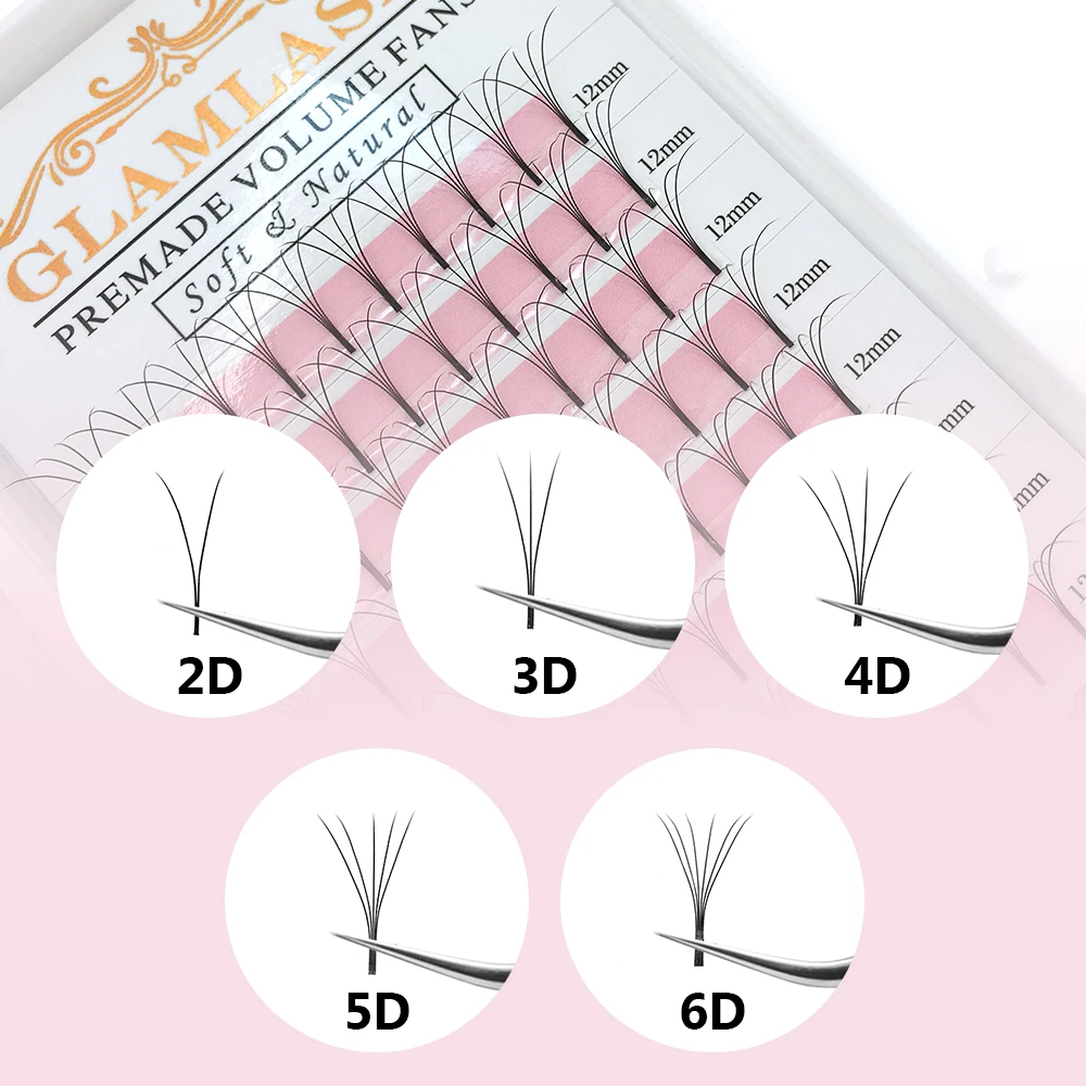 GLAMLASH 2D-6D vorgefertigte V – Eyelash Extension Korea Natural Bewertung und Preis