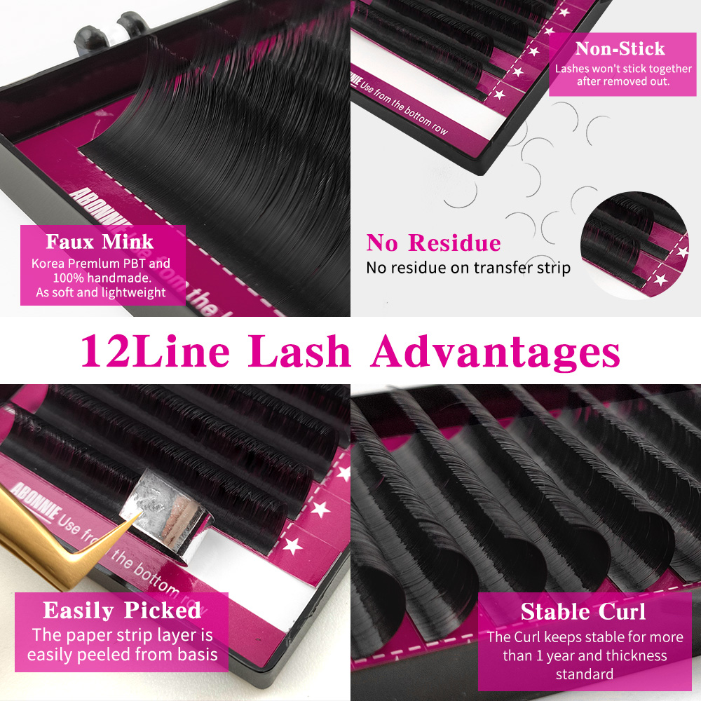 Abonnie 5 Stück/Set Klassische – Eyelash Extension Korea Natural Bewertung und Preis