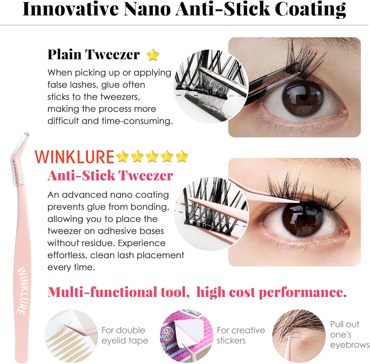 WINKLURE Selbstklebende Falsch – Eyelash Extension Volume Cat Eye Bewertung und Preis